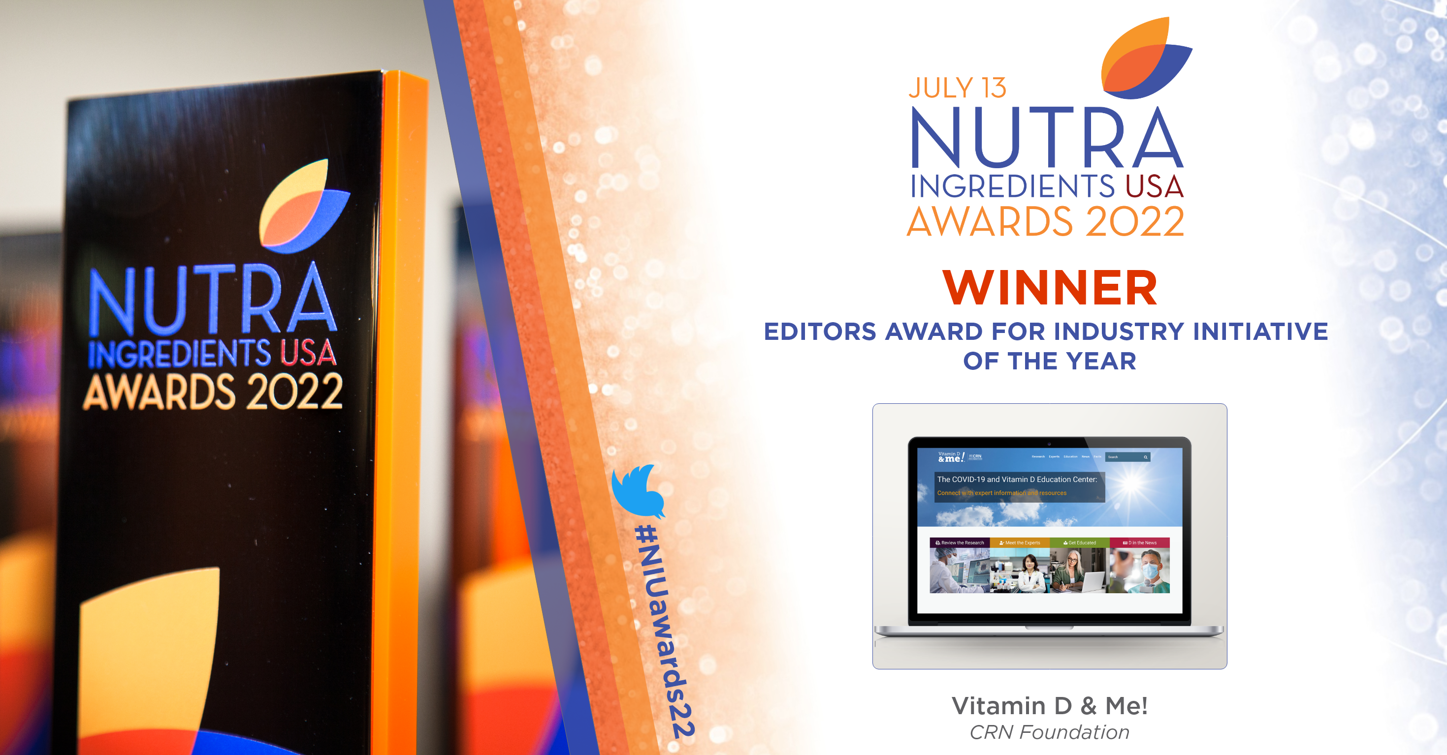 Vitamin D & Me!™ Receives NutraIngredients-USA “Industry Initiative of the Year” Award – Nutrasource Acknowledged as Key Scientific Partner